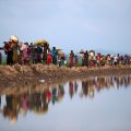 FILE PHOTO:  Rohingya refugees continue their way after crossing from Myanmar into Palang Khali, near Cox's Bazar, Bangladesh November 2, 2017. REUTERS/Hannah McKay/File Photo